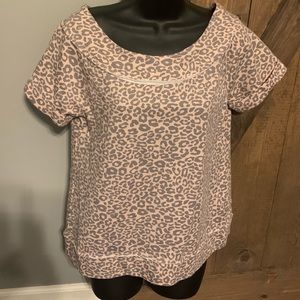 Pink leopard top